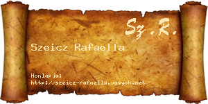 Szeicz Rafaella névjegykártya